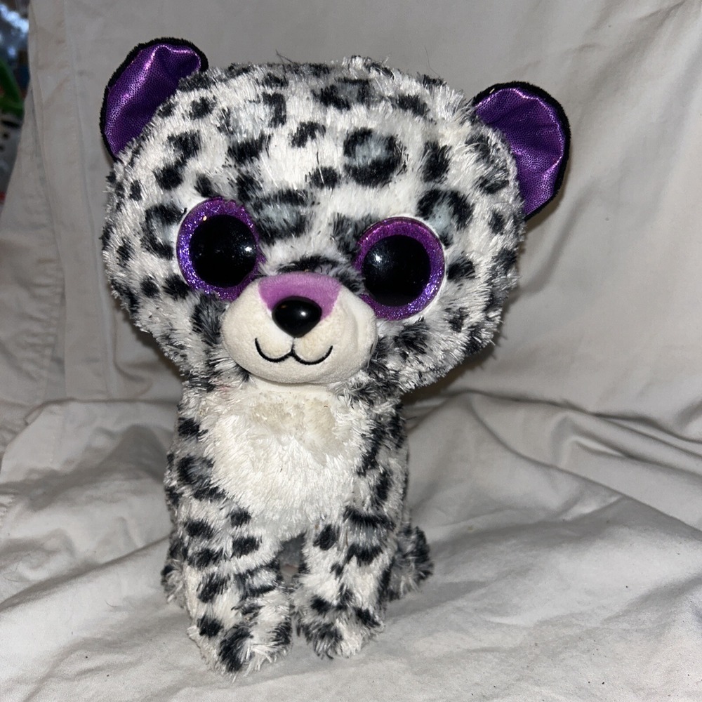 Ty Beanie Boos VIOLET the Leopard Claire's Exclusive P4